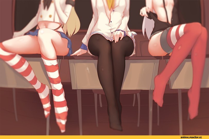 Shimakaze, Kantai Collection, Amatsukaze (Kantai Collection), Tokitsukaze (Kantai Collection), удалённое, Anime