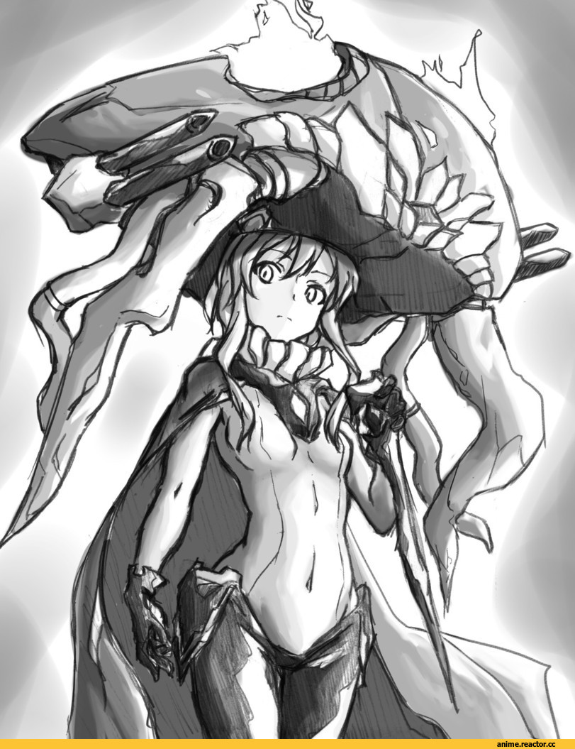 Kantai Collection, Anime Art, Monochrome (Anime), 19, Wo-Class Aircraft Carrier , Anime