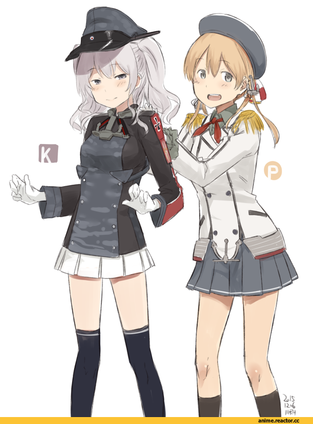 Kantai Collection, Kashima (Kantai Collection), Prinz Eugen (Kantai Collection), Anime Art, kawashina (momen silicon), Anime