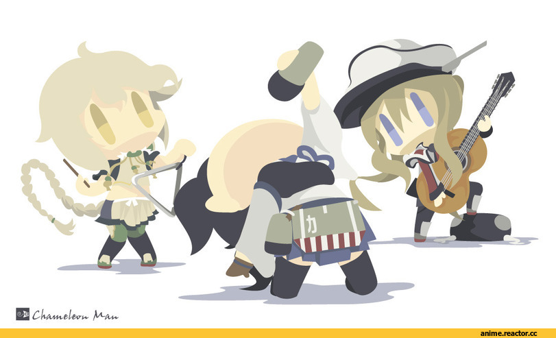 Kantai Collection, graf zeppelin (kantai collection), Kaga (Kantai Collection), Unryuu (Kantai Collection), Anime Art, chameleon man (three), Anime
