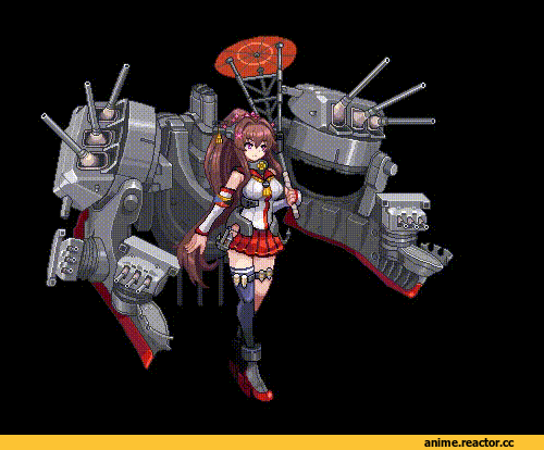 Kantai Collection, Yamato (Kantai Collection), anime gif, e79, Anime