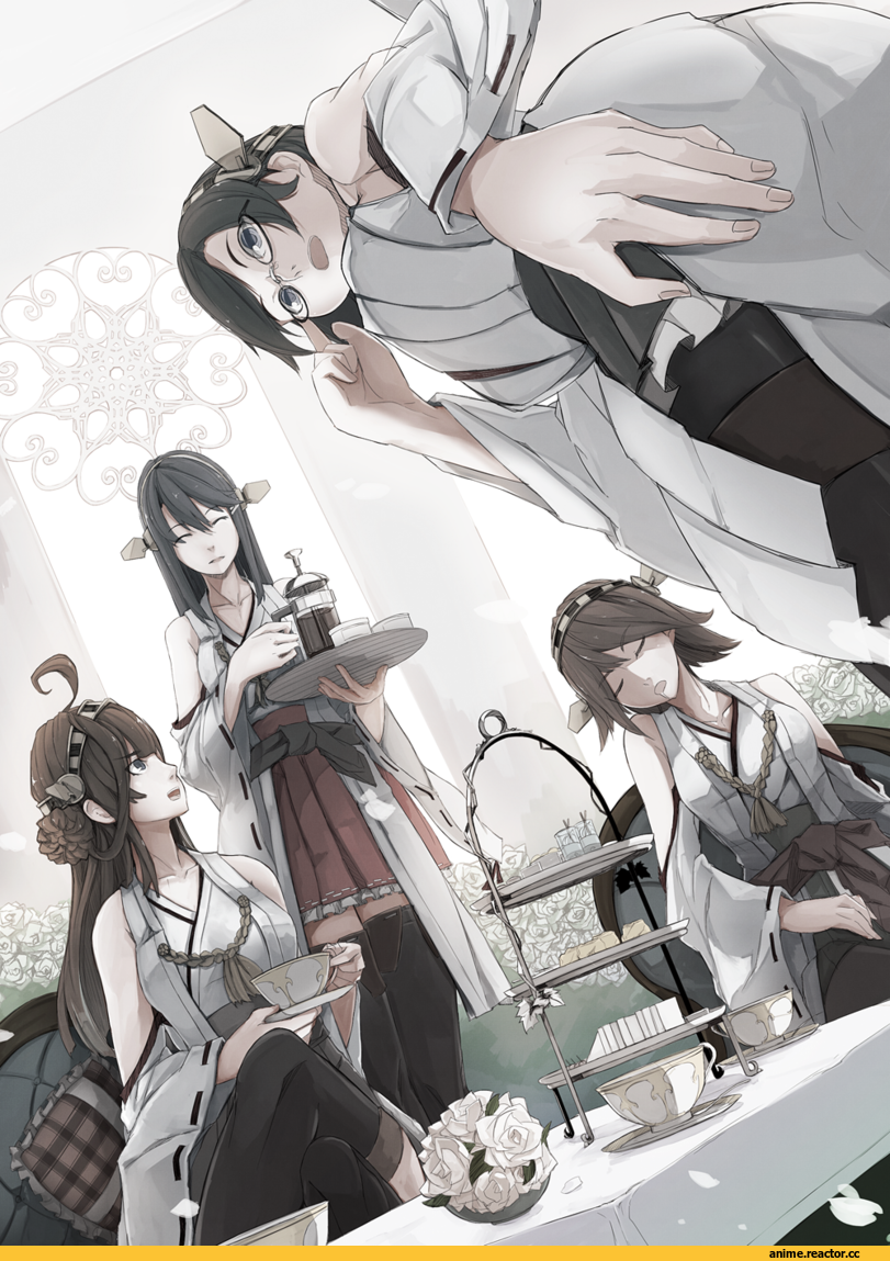 Haruna (Kantai Collection), Kantai Collection, Hiei, Kirishima (Kantai Collection), Kongou (Kantai Collection), el-f, Anime