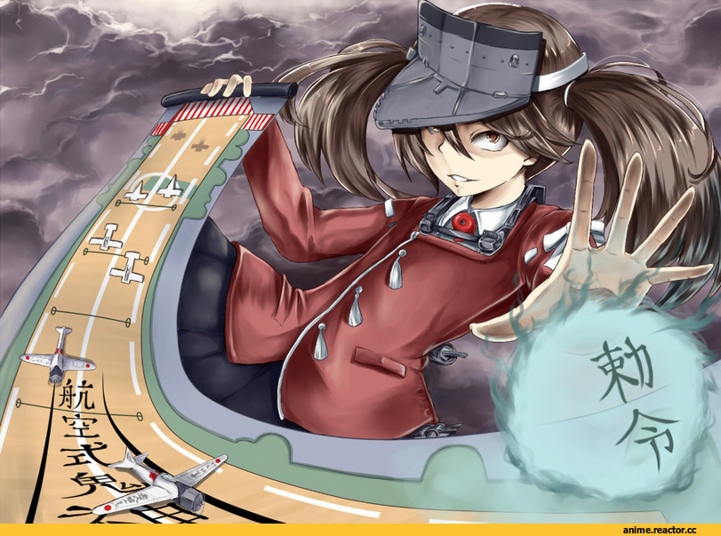 hiba, Anime Art, Ryuujou, Kantai Collection, Anime