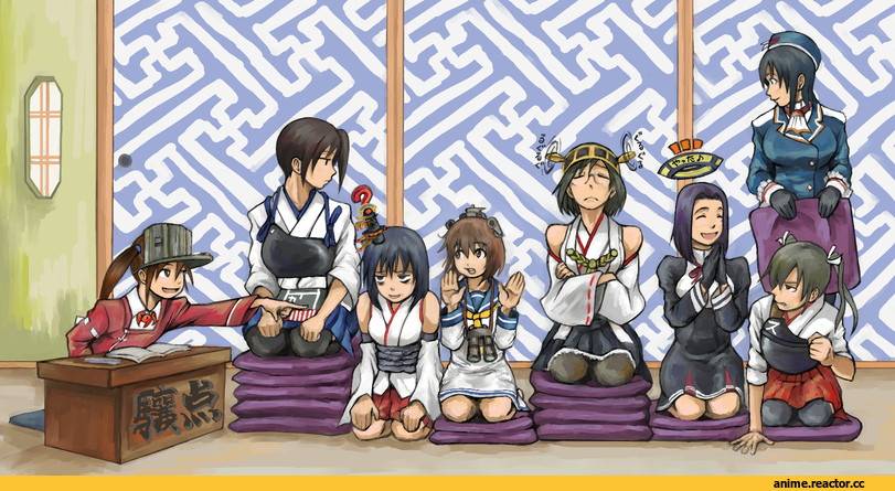Kantai Collection, Kaga (Kantai Collection), Kirishima (Kantai Collection), Ryuujou, Takao (Kantai Collection), Tatsuta, Yamashiro, Yukikaze, Zuikaku, mimiyama kiichi, Anime