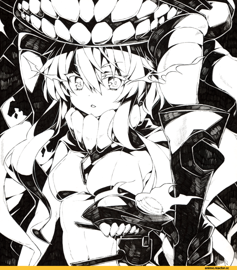 Northern Ocean Hime, Kantai Collection, Wo-Class Aircraft Carrier , Monochrome (Anime), Anime Art, kurisu sai, Anime