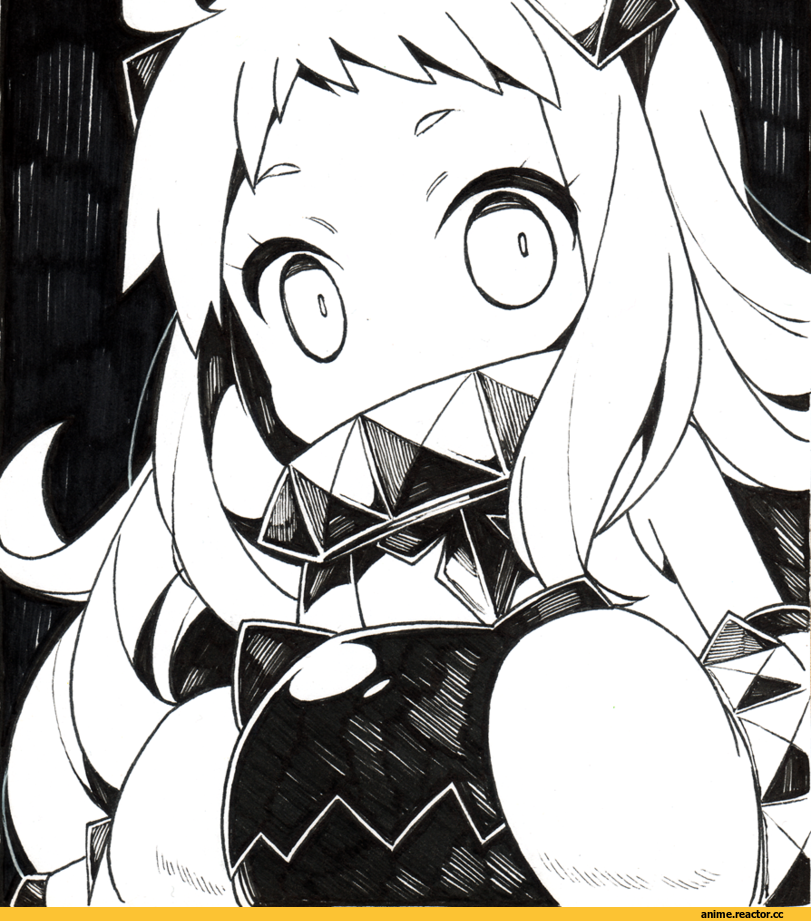 Northern Ocean Hime, Kantai Collection, Wo-Class Aircraft Carrier , Monochrome (Anime), Anime Art, kurisu sai, Anime