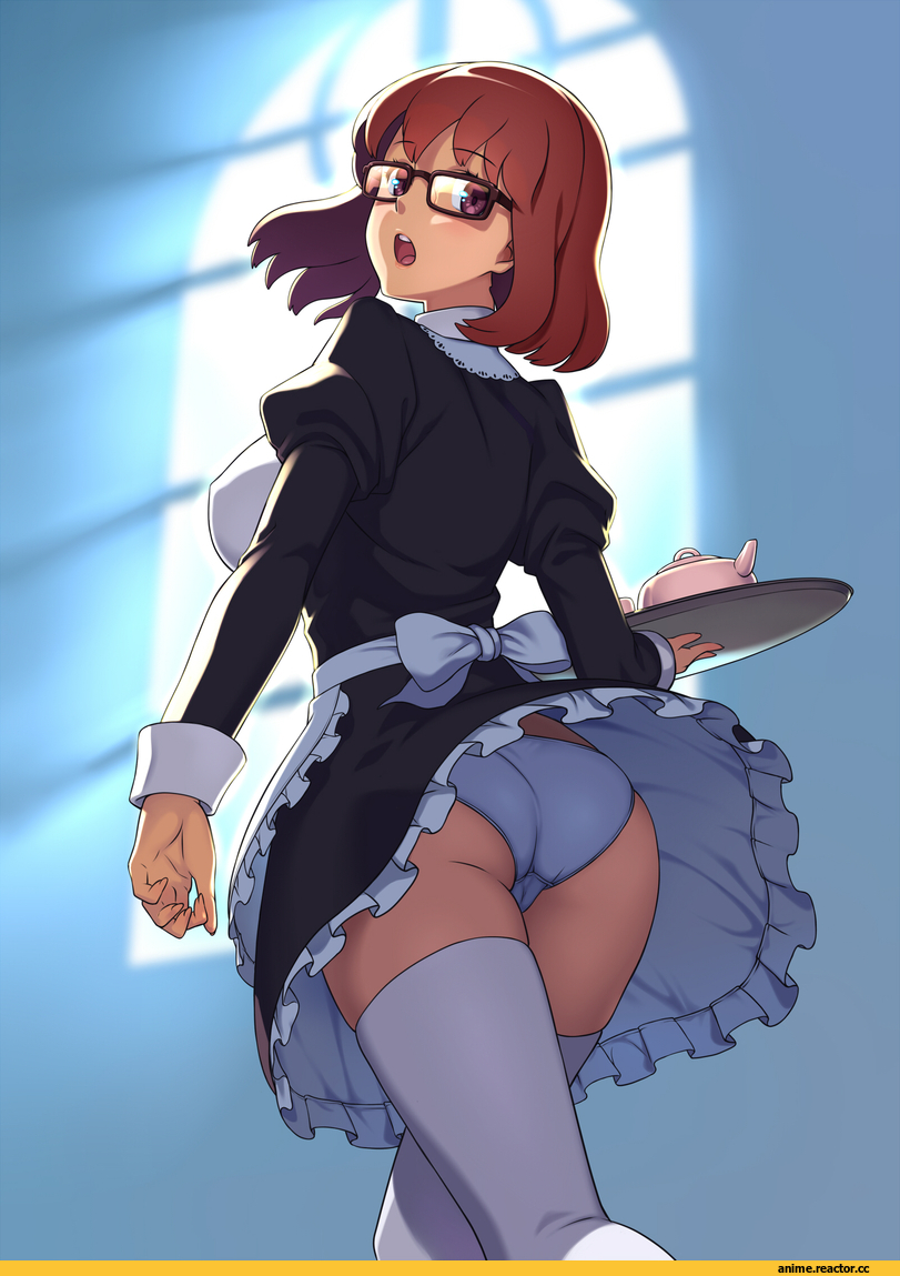 AO, Anime Art, fool (17648941), Anime Ero Pantsu, Anime Ero, Maid, Anime Ero Megane, oshiri, Anime