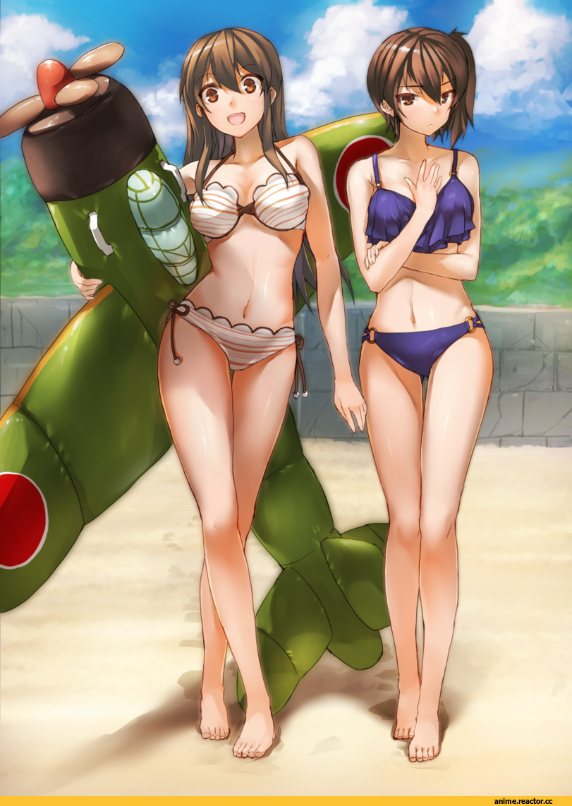 Akagi (Kantai Collection), Kantai Collection, Kaga (Kantai Collection), magu (mugsfc), Anime Ero, Anime Art, Anime