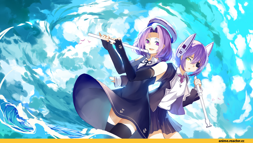 Kantai Collection, tatsuta (kantai collection), tenryuu (kantai collection), baisi shaonian, Anime Art, Anime