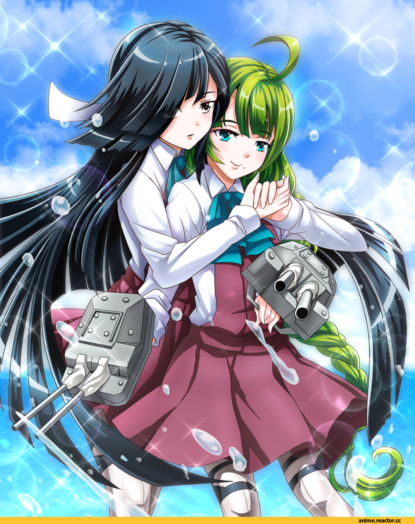 tk8d32, Hayashimo (Kantai Collection), Kantai Collection, Yuugumo (Kantai Collection), Anime Art, Anime