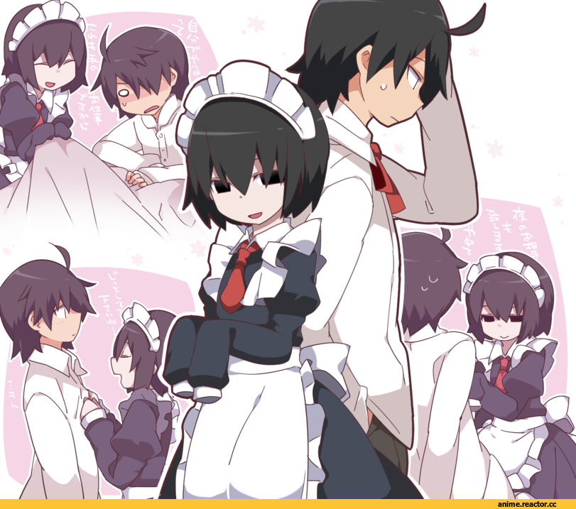Monogatari (Series), Araragi Koyomi, Oshino Ougi, Hammer (Sunset Beach), Anime Art, Maid, Anime