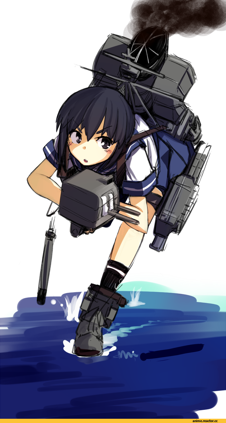 momo (higanbana and girl), Anime Art, Fubuki (Kantai Collection), Kantai Collection, Anime