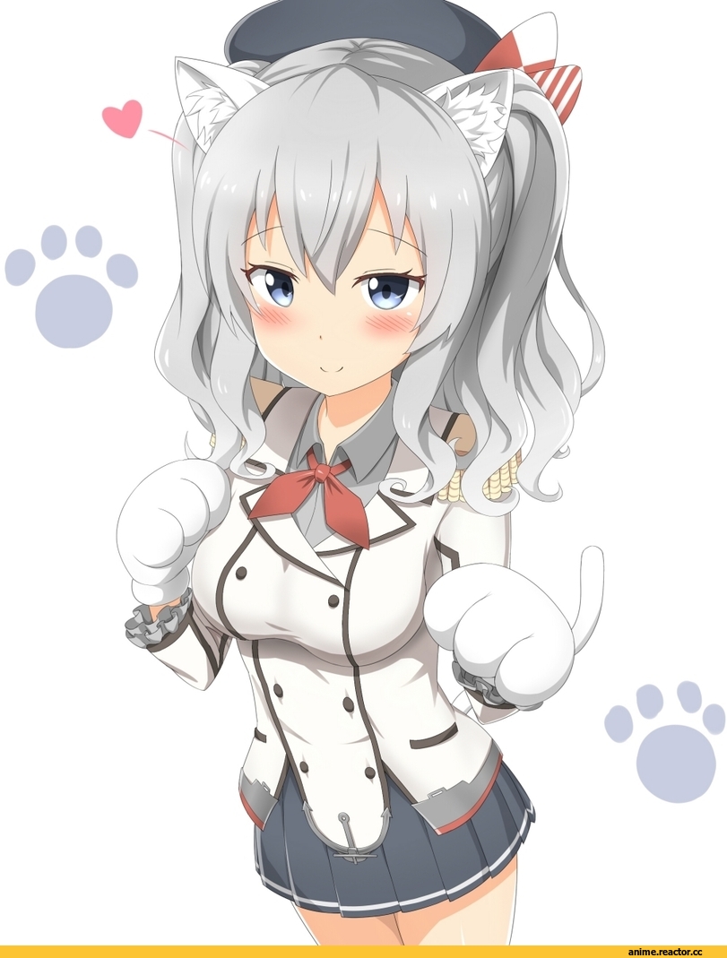 Kashima (Kantai Collection), Kantai Collection, nedia_r, Anime Art, Неко, Animal Ears, Anime