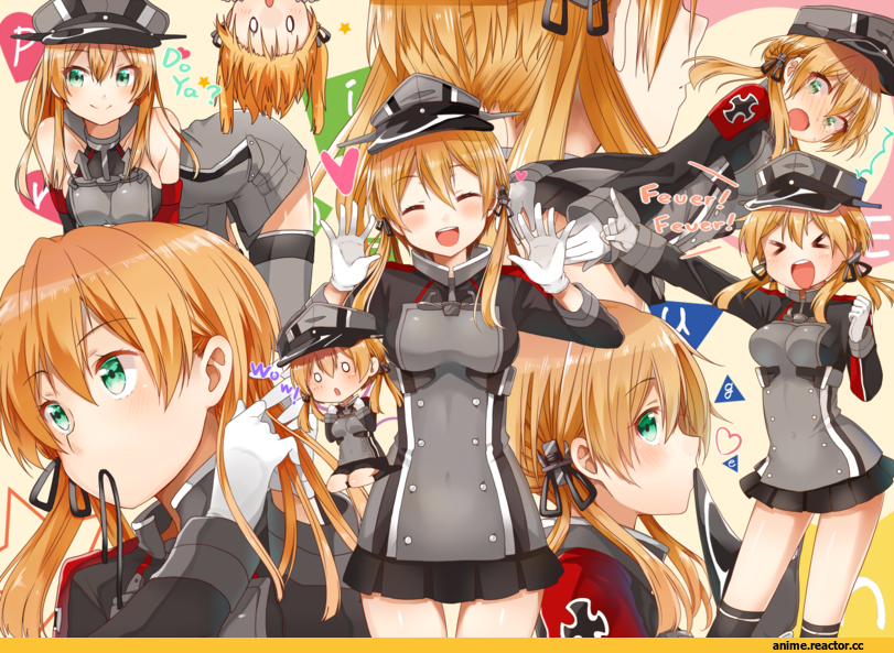 tarachine, Prinz Eugen (Kantai Collection), Kantai Collection, Bismarck (Kantai Collection), Anime