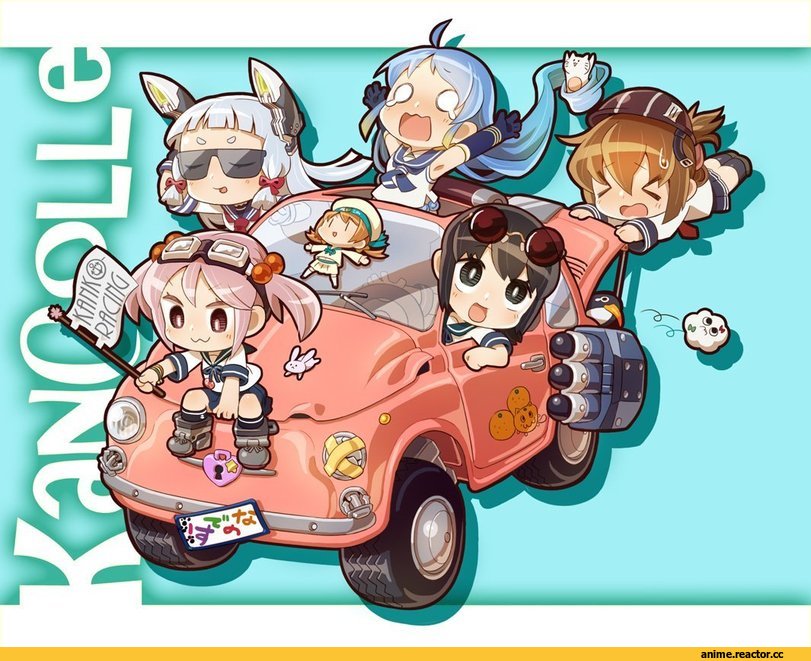 Inazuma (Kantai Collection), Kantai Collection, Samidare, Sazanami (Kantai Collection), Murakumo (Kantai Collection), Fubuki (Kantai Collection), chaki (teasets), chibi, Error Musume, Anime