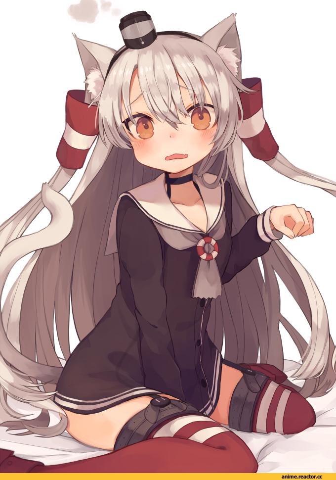 haruka (reborn), amatsukaze, Kantai Collection, nekomimi, Animal Ears, Anime
