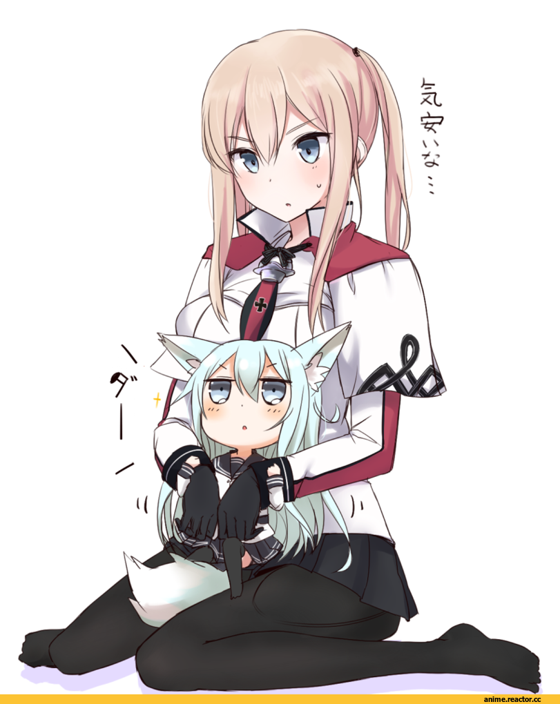 nonono (basasi21), graf zeppelin (kantai collection), Kantai Collection, Hibiki (Kantai Collection), Kitsune, Animal Ears, Anime