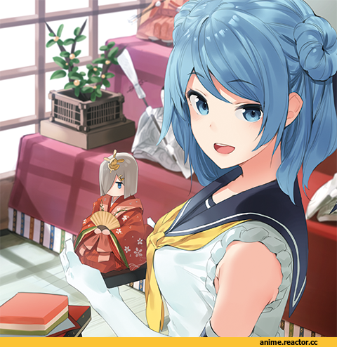 Paseri, Anime Art, Urakaze, Kantai Collection, hamakaze, Anime