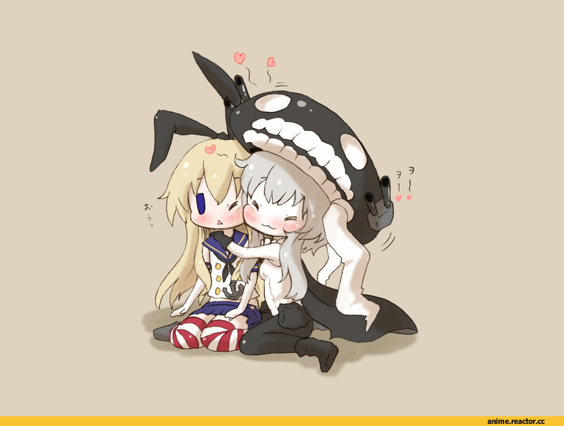 arinu, Anime Art, Wo-Class Aircraft Carrier , Kantai Collection, Shimakaze, chibi, Anime