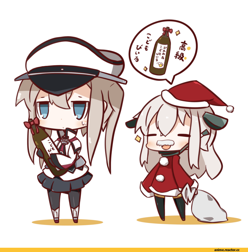 nuu (nu-nyu), graf zeppelin (kantai collection), Kantai Collection, U-511 (Kantai Collection), Anime Christmas, Anime