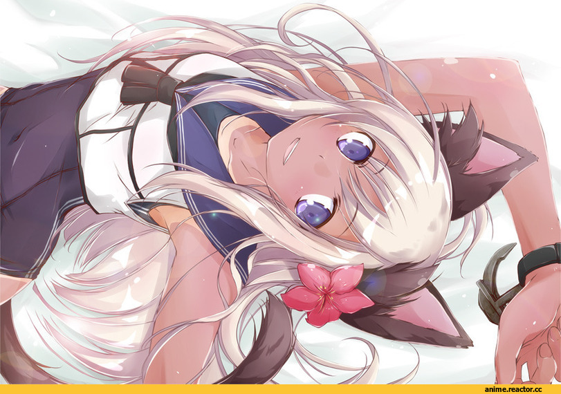 yumesato makura, Ro-500 (Kantai Collection), Kantai Collection, neko, Animal Ears, Anime