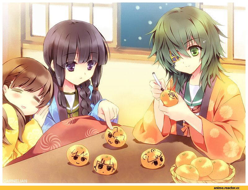 Anime Christmas, Kitakami (Kantai Collection), Kantai Collection, Kiso, Ooi (Kantai Collection), kotatsu, Anime