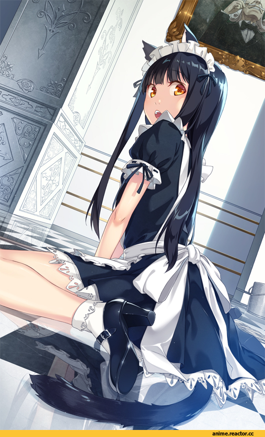 Anime Art, Kimura (Ykimu), neko, Animal Ears, Maid, Anime