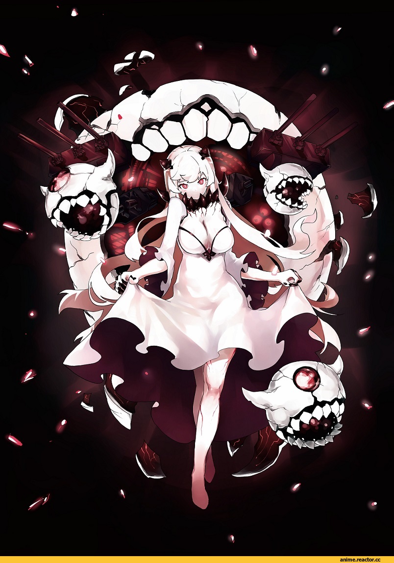 enemy aircraft (kantai collection), Midway Hime, Kantai Collection, Аниме арт, two-cat-walk, Anime