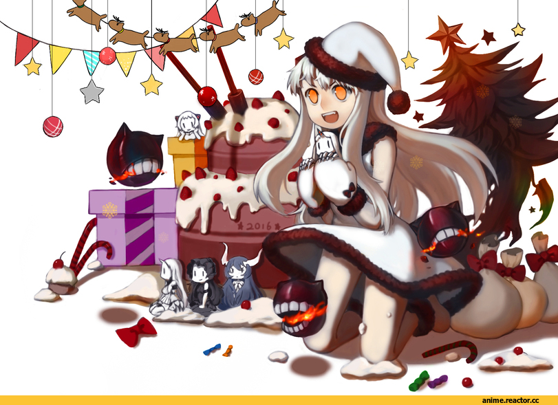Northern Ocean Hime, Kantai Collection, Seaport Hime, Seaport Water Oni, Isolated Island Oni, Anchorage Water Oni, Airfield Hime, Anime Christmas, capter, Anime