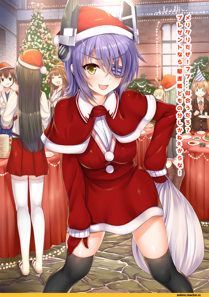 Arudehido, kaga, Kantai Collection, Akagi, tenryuu (kantai collection), Kongou (Kantai Collection), shimakaze (kantai collection), Kumano (Kantai Collection), Suzuya (Kantai Collection), Anime Christmas, Anime, Anime Art