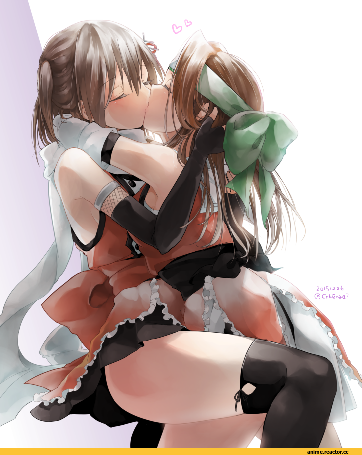nagihashi koko, Jintsuu (Kantai Collection), Kantai Collection, Sendai (Kantai Collection), Shoujo Ai, Anime