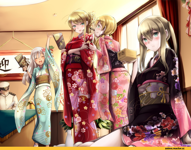 Prinz Eugen, Kantai Collection, Bismarck (Kantai Collection), Graf Zeppelin, Ro-500 (Kantai Collection), Admiral (Kantai Collection), Kirieroido III, Anime