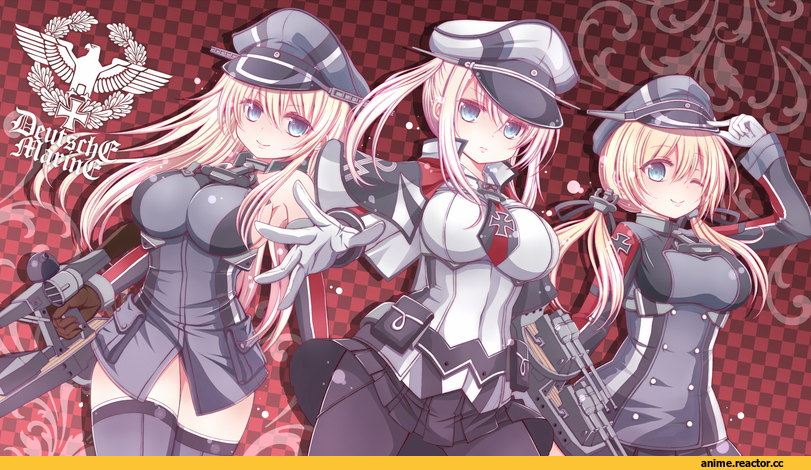 Prinz Eugen, Kantai Collection, Graf Zeppelin, Bismarck (Kantai Collection), Anime Ero, Anime