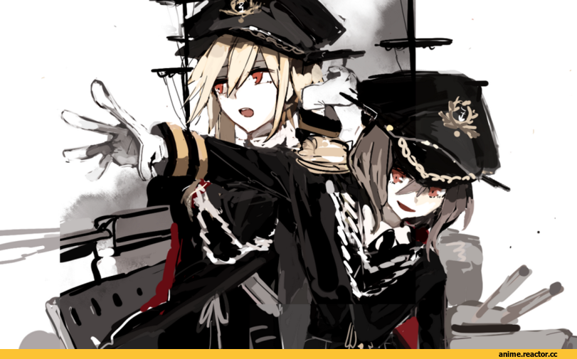 Kantai Collection, Anime Original, Anime Art, HMS Conqueror (Siirakannu), HMS Thunderer (Siirakannu), tiduyuan, Kantai Original, Anime