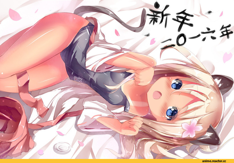 yonjyuugo, Ro-500 (Kantai Collection), Kantai Collection, neko, Animal Ears, Anime