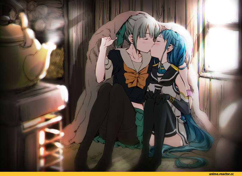 Kantai Collection, Samidare, Yuubari, tsuta no ha, Shoujo Ai, Anime