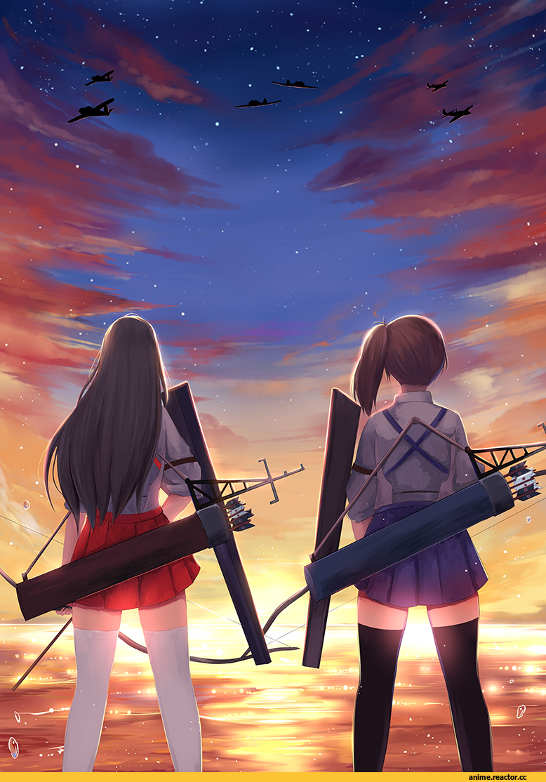 Akagi, Kantai Collection, Kaga (Kantai Collection), Coffeedog, Anime