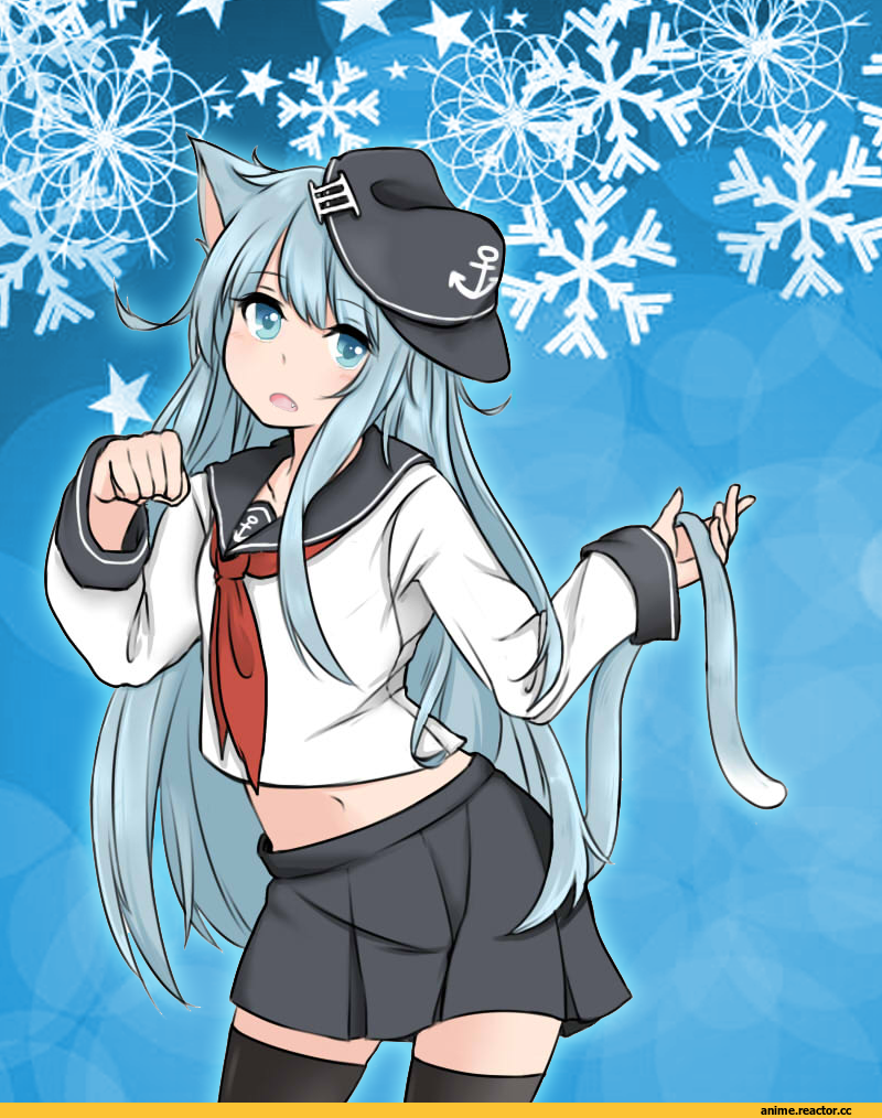Hibiki (Kantai Collection), Kantai Collection, nekomimi, Animal Ears, Anime