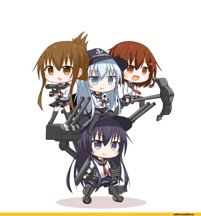 yamato tachibana, Akatsuki, Kantai Collection, Hibiki (Kantai Collection), Ikazuchi, inazuma, Anime Art, Anime