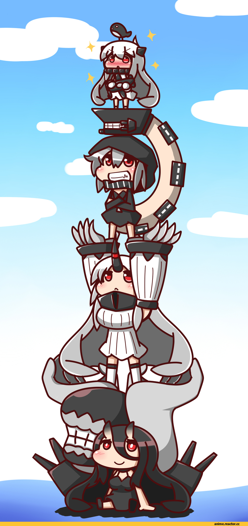 Northern Ocean Hime, Kantai Collection, Seaport Hime, Re-class Battleship, Battleship-symbiotic Hime, feiton, I-Class Destroyer, Anime