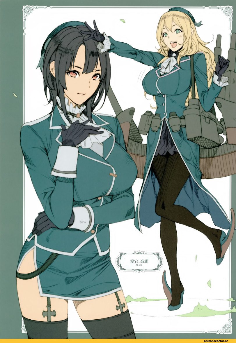 Takao (Kantai Collection), Kantai Collection, Atago (Kantai Collection), oda non, Anime Art, Anime