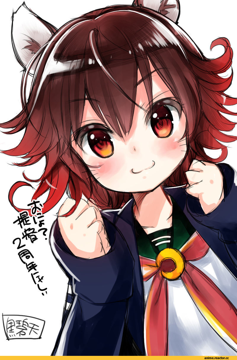 kurohekiten, Mutsuki (Kantai Collection), Kantai Collection, nekomimi, Animal Ears, Anime