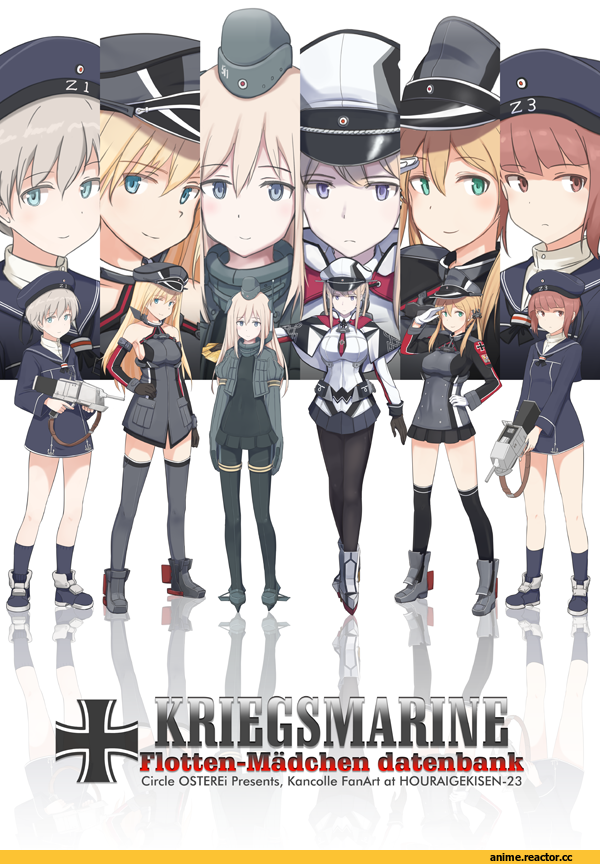 Z3 Max Schultz (Kantai Collection), Kantai Collection, graf zeppelin (kantai collection), Prinz Eugen (Kantai Collection), U-511 (Kantai Collection), Z1 Leberecht Maass (Kantai Collection), Bismarck (Kantai Collection), Anime