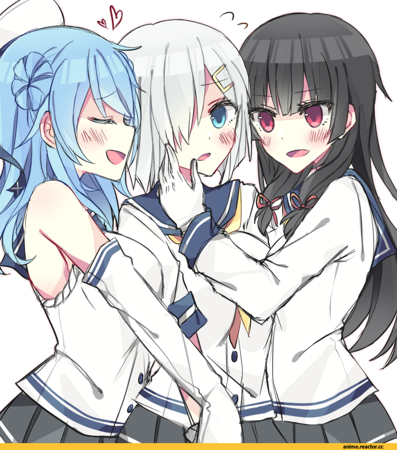 Kantai Collection, Hamakaze (Kantai Collection), Isokaze (Kantai Collection), Urakaze, kvlen, Anime