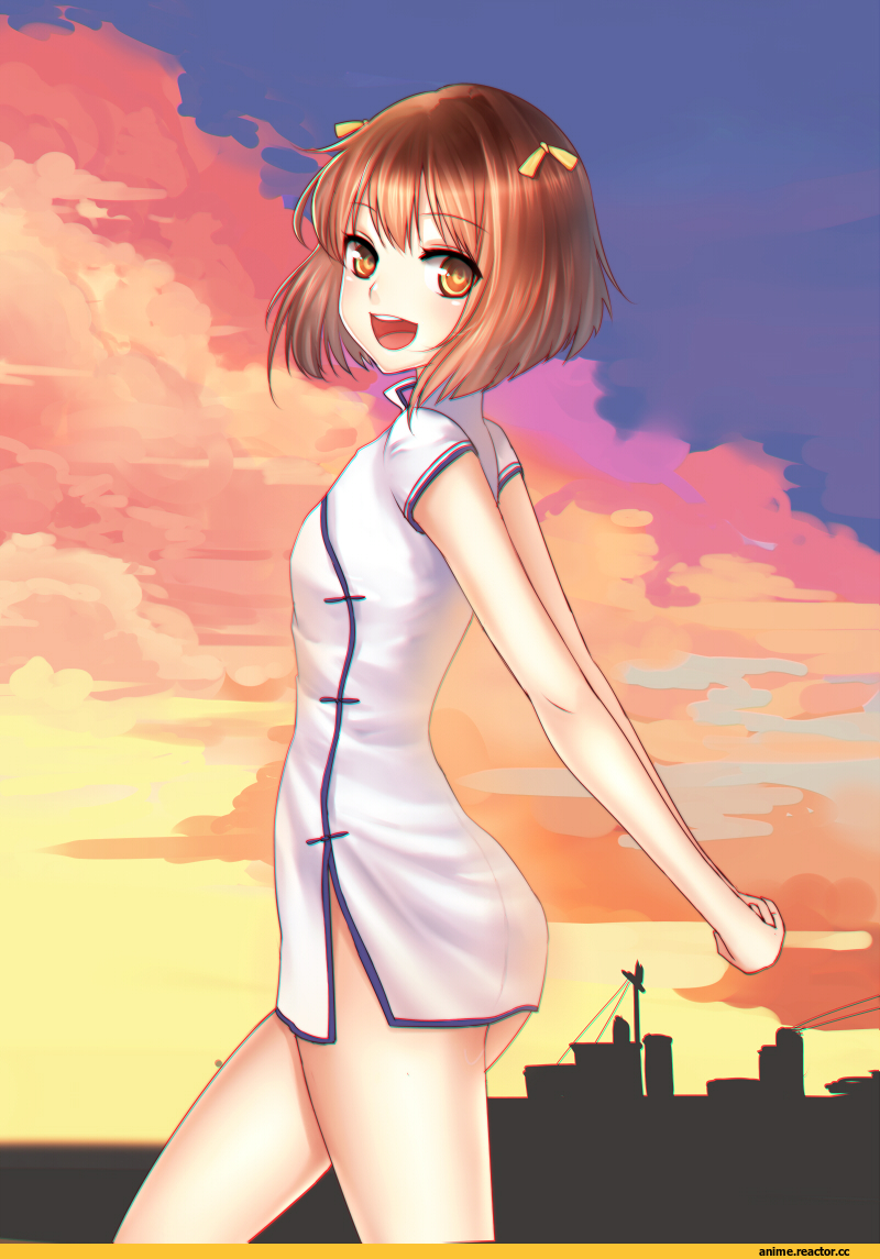 Yukikaze, Kantai Collection, meaomao, anime loli, Anime