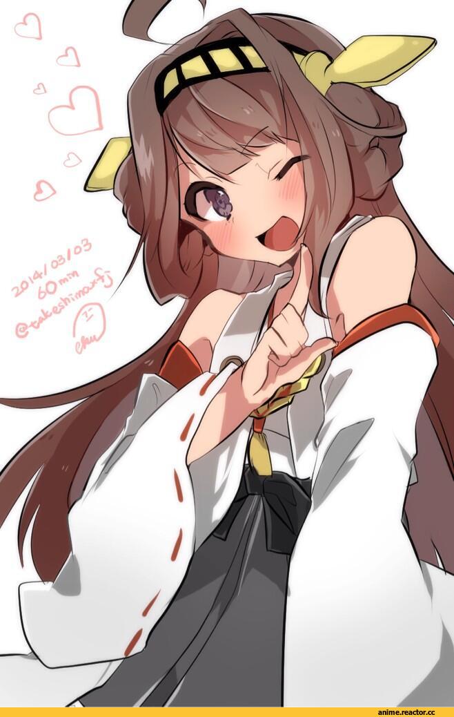 takeshima (nia), Anime Art, Kongou (Kantai Collection), Kantai Collection, Anime