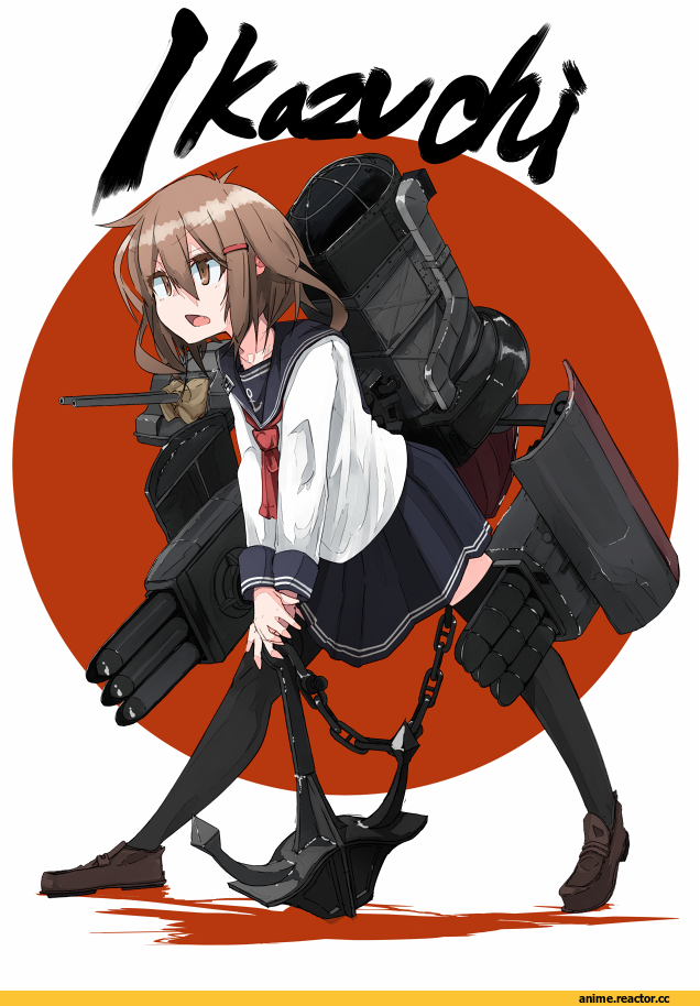 Ikazuchi, Kantai Collection, hizakozouzu, anime loli, Anime