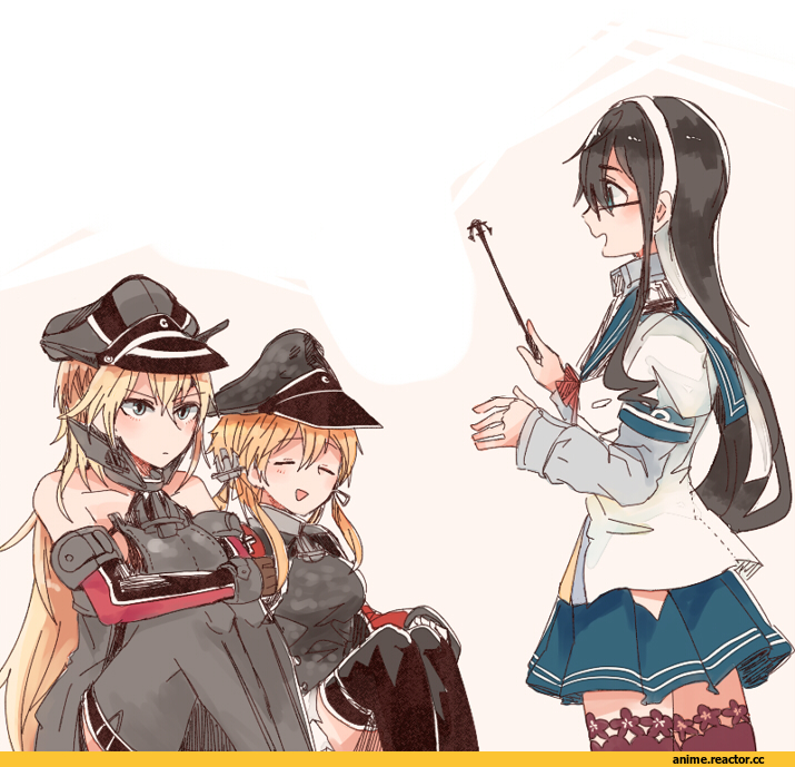 itomugi-kun, Anime Art, Bismarck (Kantai Collection), Kantai Collection, Prinz Eugen (Kantai Collection), Ooyodo (Kantai Collection), Anime
