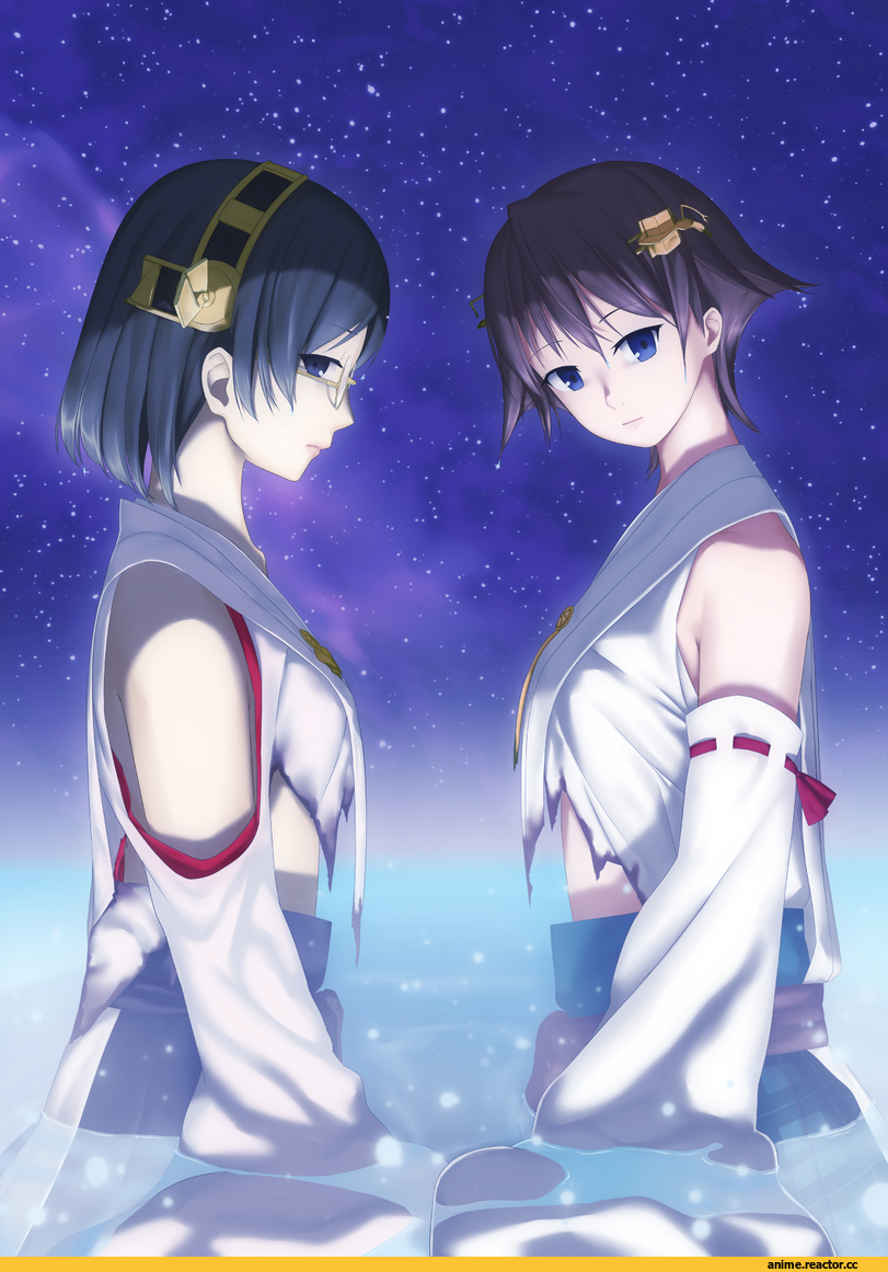 hiei (kantai collection), Kantai Collection, Kirishima (Kantai Collection), Anime Art, Megane, maita1059, Anime