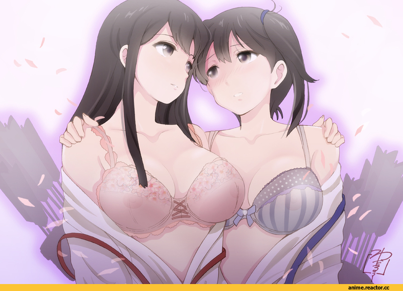 Akagi (Kantai Collection), Kantai Collection, Kaga (Kantai Collection), Anime Art, Anime Ero Oppai, Anime Ero, Yamasaki Wataru, Anime